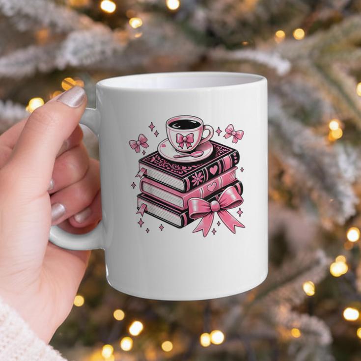 All Booked For Valentine's Teacher Coquette Bow Coffee Book Graphic Print Coffee Mug