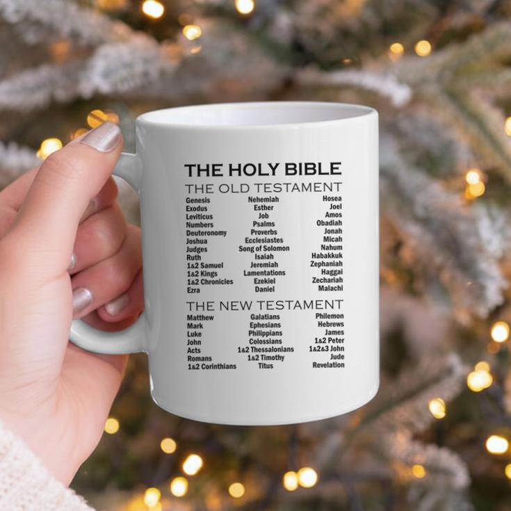 The Books Of The Bible Old And New Testament Complete List Graphic Print Coffee Mug