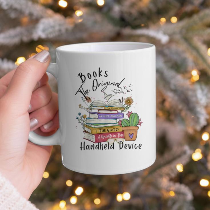 Books Original Handheld Device Reader Literacy Book Lover Graphic Print Coffee Mug