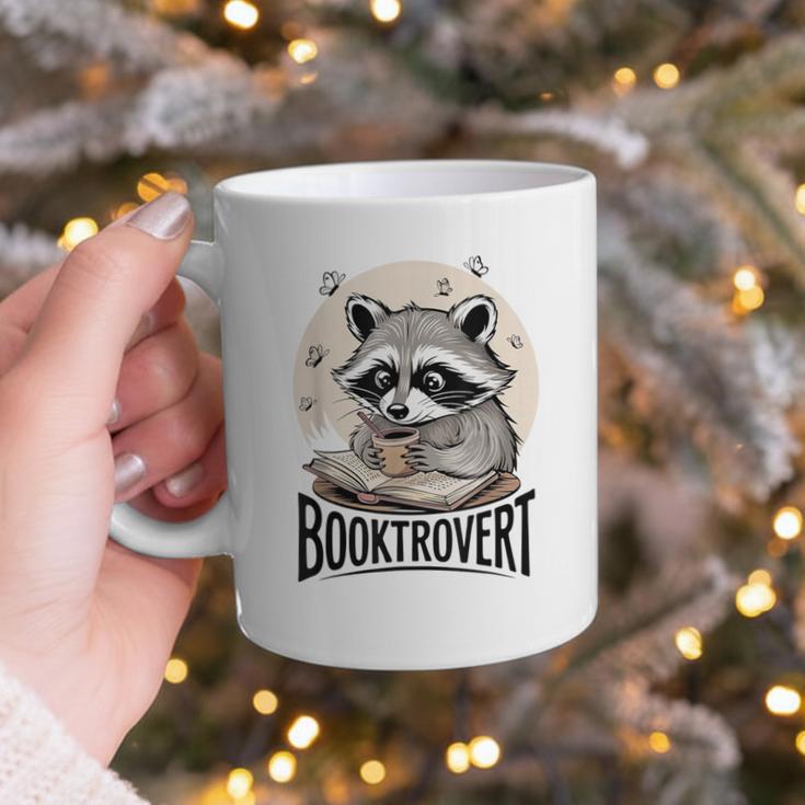 Booktrovert Raccoon Reading And Coffee For Book Lover Graphic Print Coffee Mug