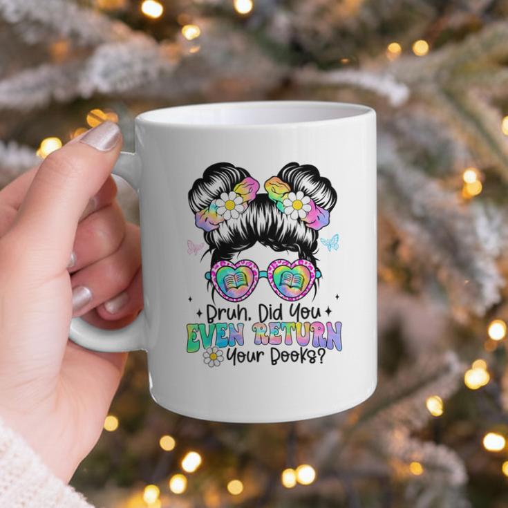 Bruh Return Your Books Reading Library Book Lovers Graphic Print Coffee Mug