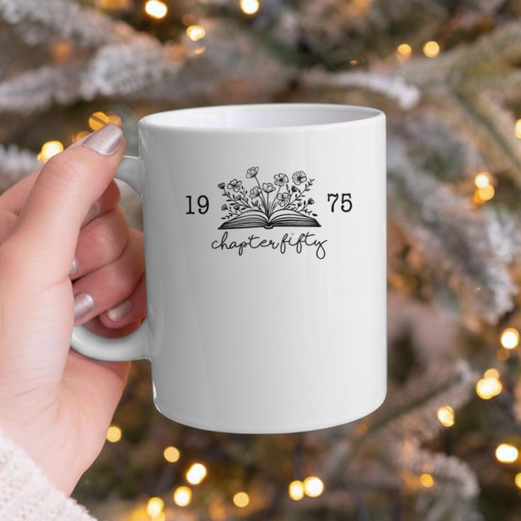 Chapter Fifty 50 Cute 50th 1975 Birthday Book Lovers Graphic Print Coffee Mug