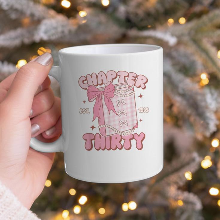 Chapter Thirty Est 1995 Cute 30th Birthday Book Bow Coquette Graphic Print Coffee Mug