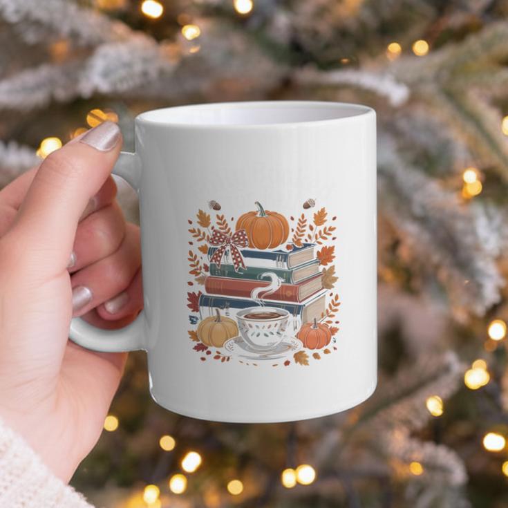 Cozy Autumn Books Fully Booked For Fall Books Pumpkin Graphic Print Coffee Mug
