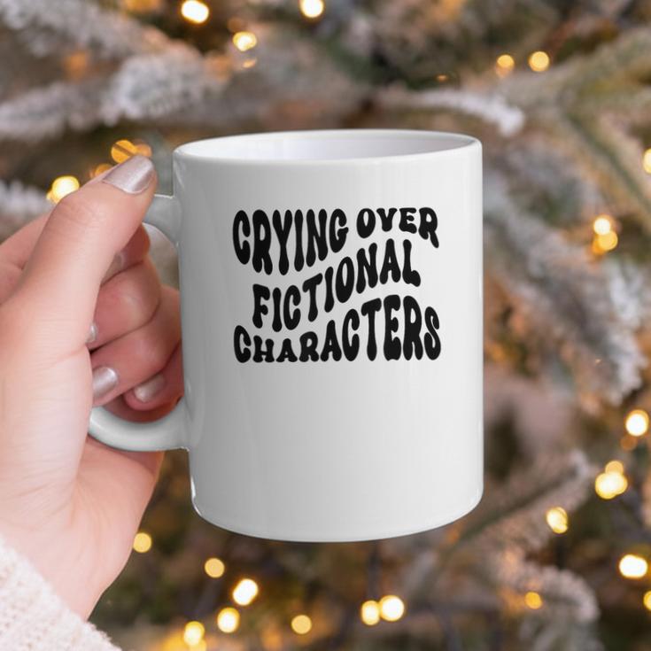Crying Over Fictional Characters Book Lovers Graphic Print Coffee Mug