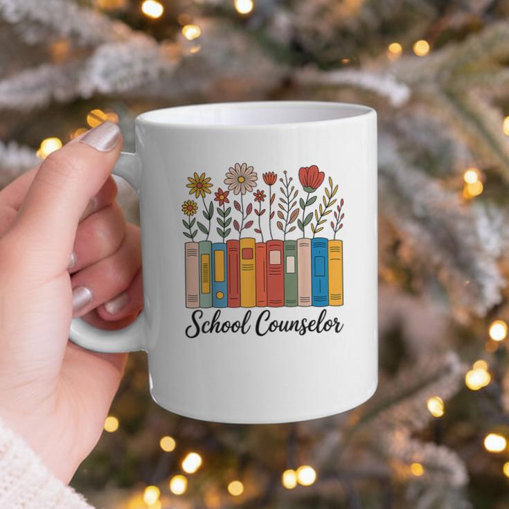 Cute Wildflower Book School Counseling Life School Counselor Graphic Print Coffee Mug