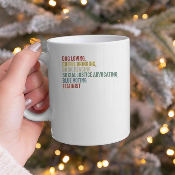 Dog Loving Coffee Drinking Book Reading Social Justice Graphic Print Coffee Mug