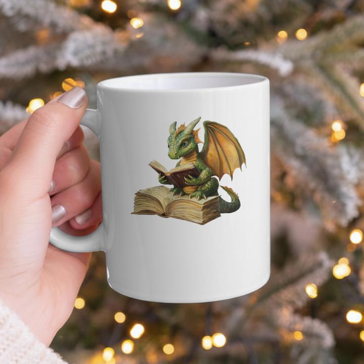 Dragon Bookworm Reading Book Graphic Graphic Print Coffee Mug