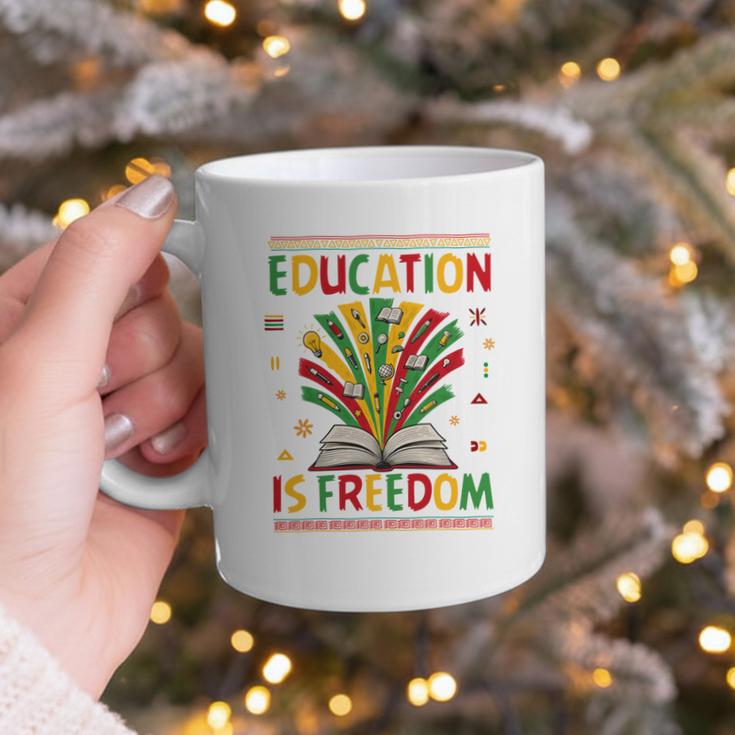 Education Is Freedom Books Lover History Month Graphic Print Coffee Mug