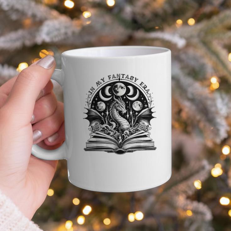 In My Fantasy Era Books Dragon & Moon Bookish Bookworm Graphic Print Coffee Mug
