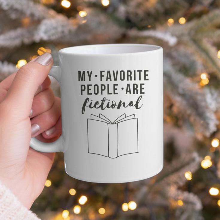 My Favorite People Are Fictional Book Reader Lover Graphic Print Coffee Mug