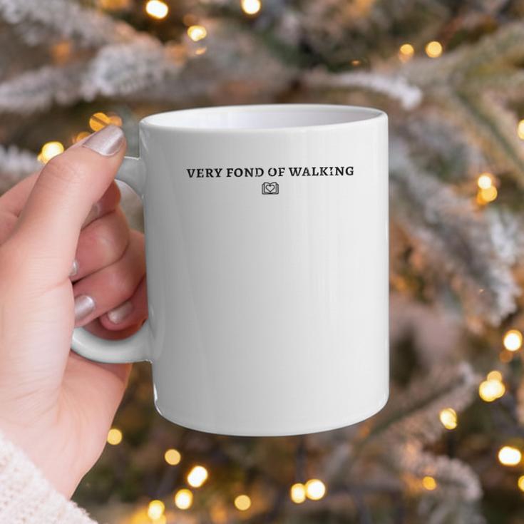 Very Fond Of Walking Book Lover Mom Walking Graphic Print Coffee Mug