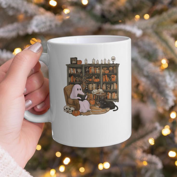 Ghost Reading Book Cat Lover Halloween Reading Enthusiast Graphic Print Coffee Mug Ghost Reading Book Cat Lover Halloween Reading Enthusiast Graphic Print Coffee Mug