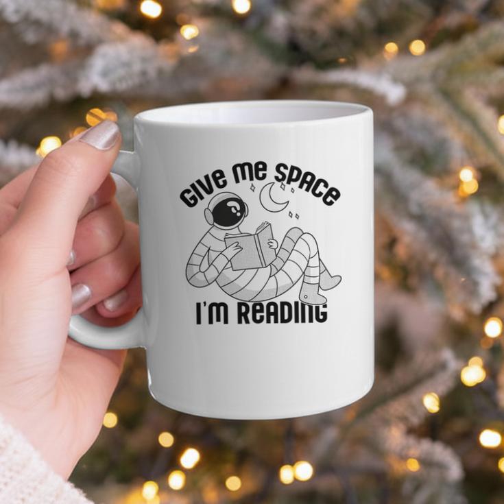 GIVE ME Space I'm Reading Kids Astronaut Book Reader Meme Premium Tri-Blend Graphic Print Coffee Mug