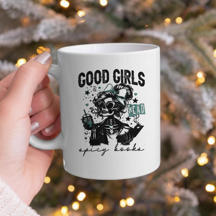 Good Girls Read Spicy Skeleton Book Club Graphic Print Coffee Mug