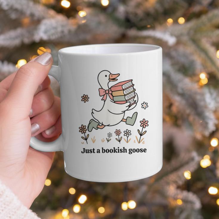 Goose With Books Cute Bookworm Reader Graphic Print Coffee Mug