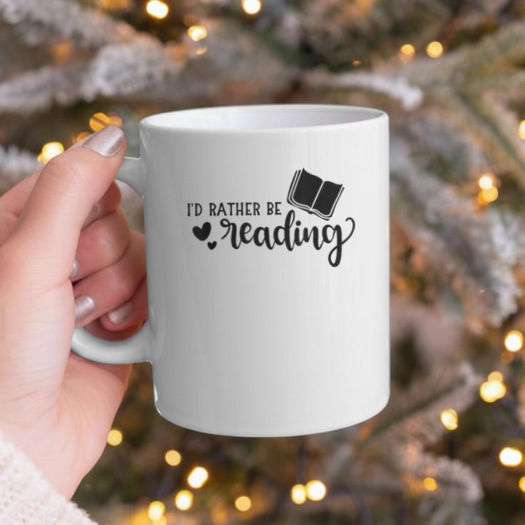 I'd Rather Be Reading Book Lover Bookworm Reading Graphic Print Coffee Mug