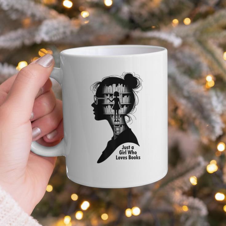 Just A Girl Who Loves Books Girls Books Lovers Graphic Print Coffee Mug