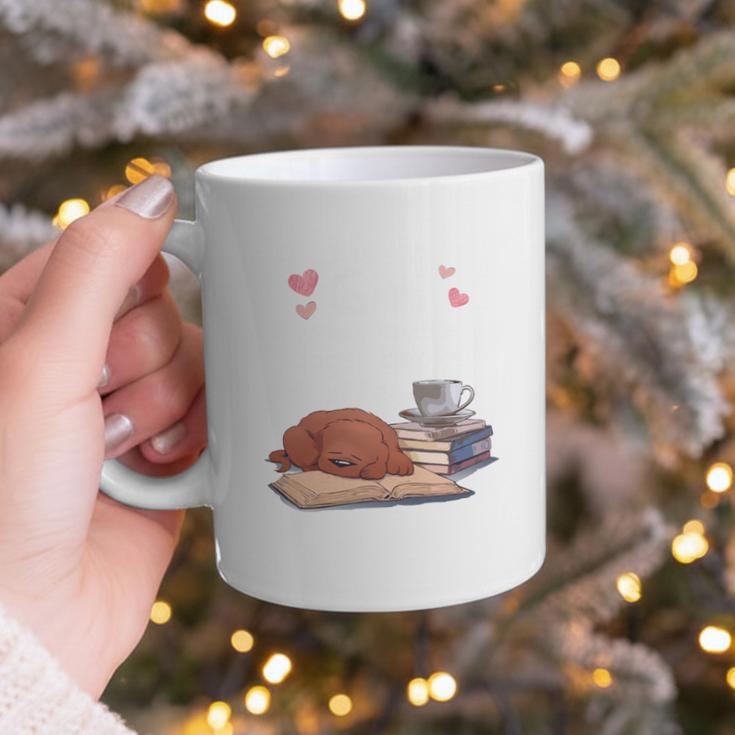 Just a Girl Who Loves Dogs Books Coffee T-Shirt Graphic Print Coffee Mug