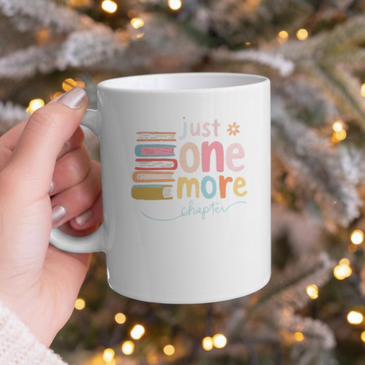 Just One More Chapter Artistic Pastel Book Lover Vibe Graphic Print Coffee Mug