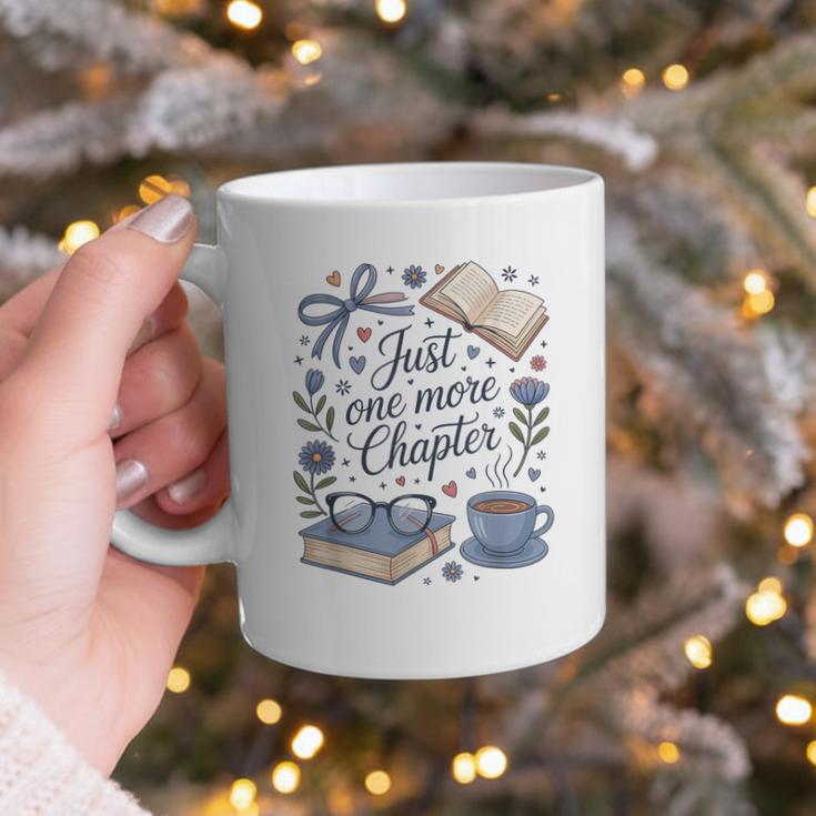 Just One More Chapter Book Lover Reading Quote Graphic Print Coffee Mug