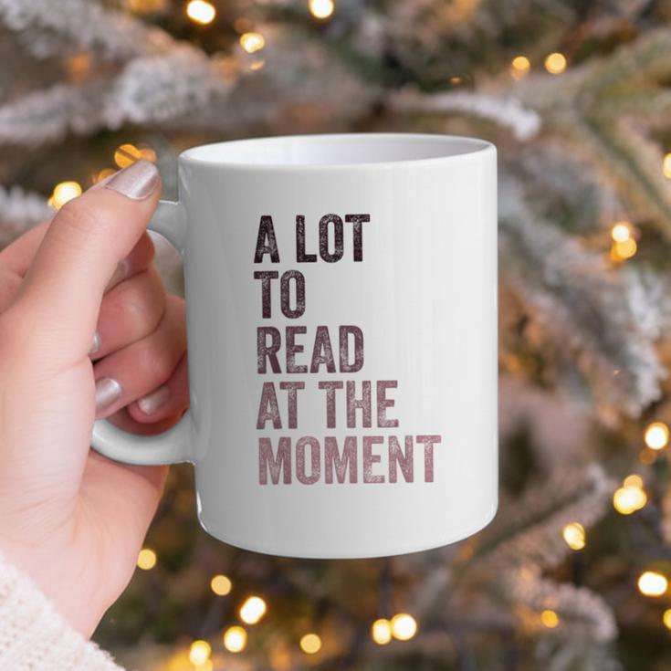 A Lot To Read At The Moment Book Reader Retro Reading Graphic Print Coffee Mug