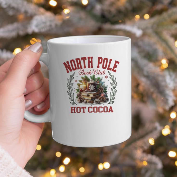 North Pole Book Club Hot Cocoa Bookworm Christmas Xmas Graphic Print Coffee Mug