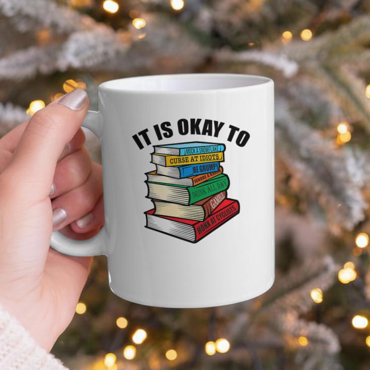 It Is Okay To Be a Grumpy Old Man Book Lover Premium Graphic Print Coffee Mug