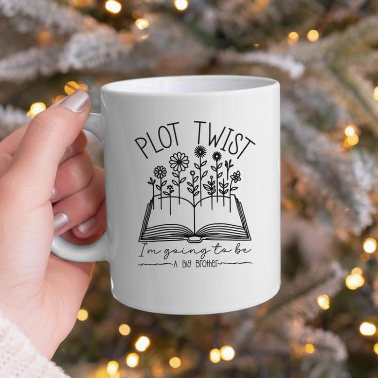 Plot Twist I'm Going To Be A Big Brothers Literary Book Boys Graphic Print Coffee Mug