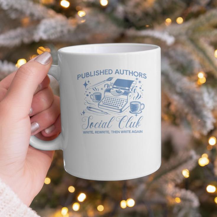 Published Authors Social Club Women Vintage Poet Book Writer Graphic Print Coffee Mug