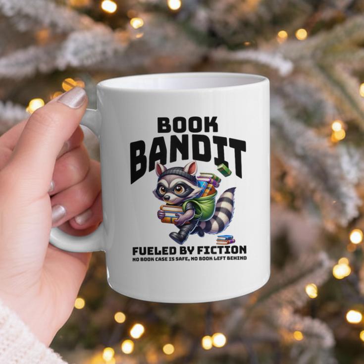 Racoon-Bookworm-Book Bandit-Fueled By Fiction Graphic Print Coffee Mug
