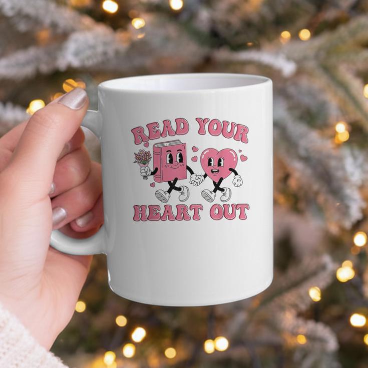 Read You Heart Out Reading Teacher Valentines Day Book Lover Graphic Print Coffee Mug