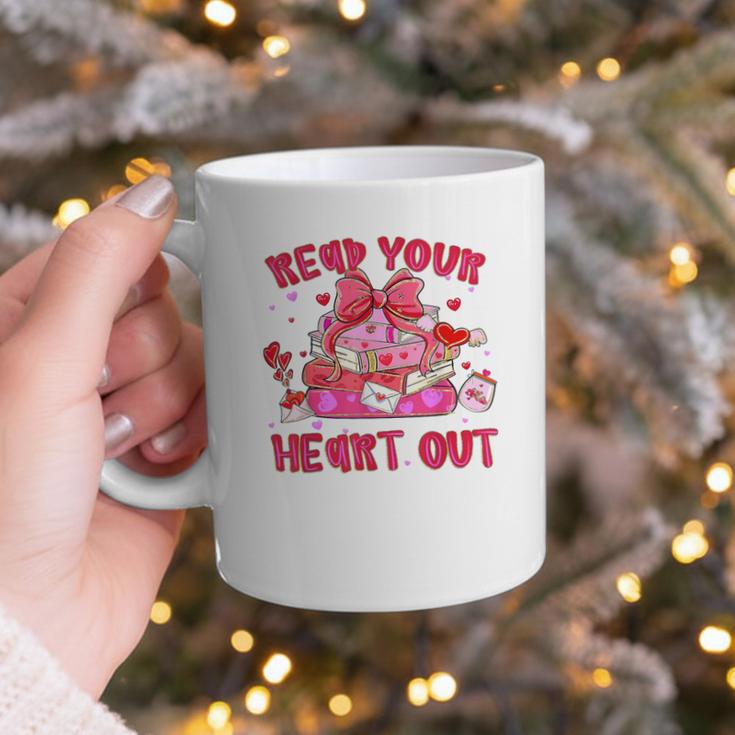 Read Your Heart Out Teacher Valentine Reading Book Lover Graphic Print Coffee Mug