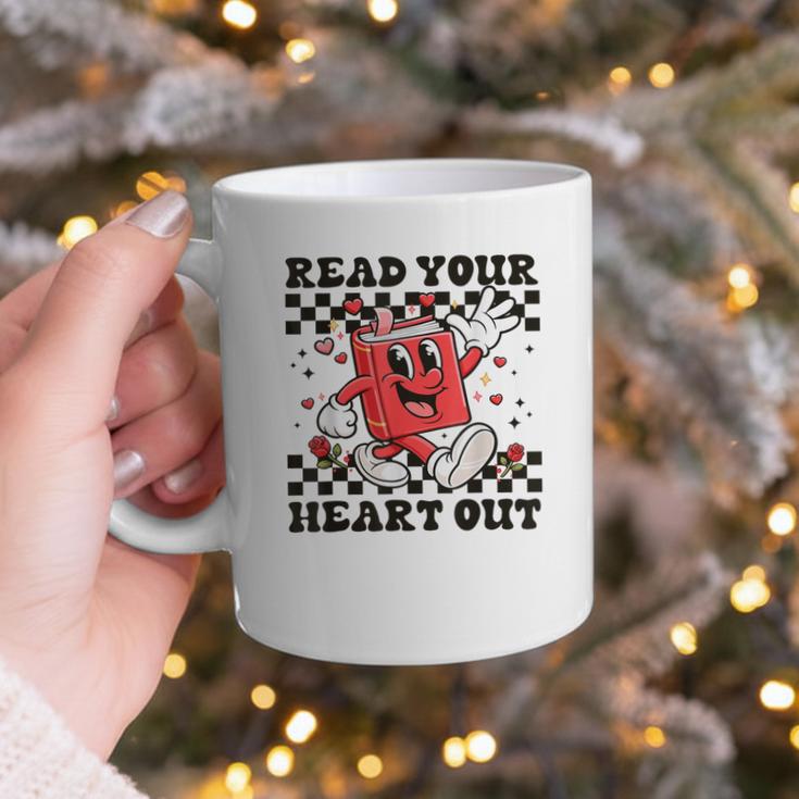 Read Your Heart Out Teacher Valentines Book Lover Graphic Print Coffee Mug
