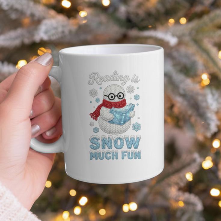 Reading Is Snow Much Fun Book Lover Winter Snowman Humor Graphic Print Coffee Mug Reading Is Snow Much Fun Book Lover Winter Snowman Humor Graphic Print Coffee Mug