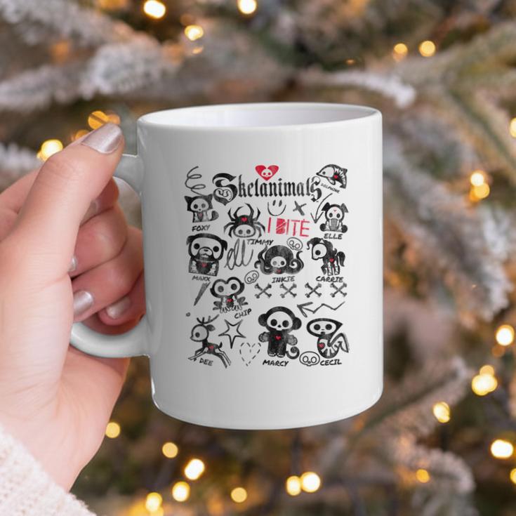 Skelanimals I Bite Vintage Retro Dead Pet Textbook Collage Graphic Print Coffee Mug