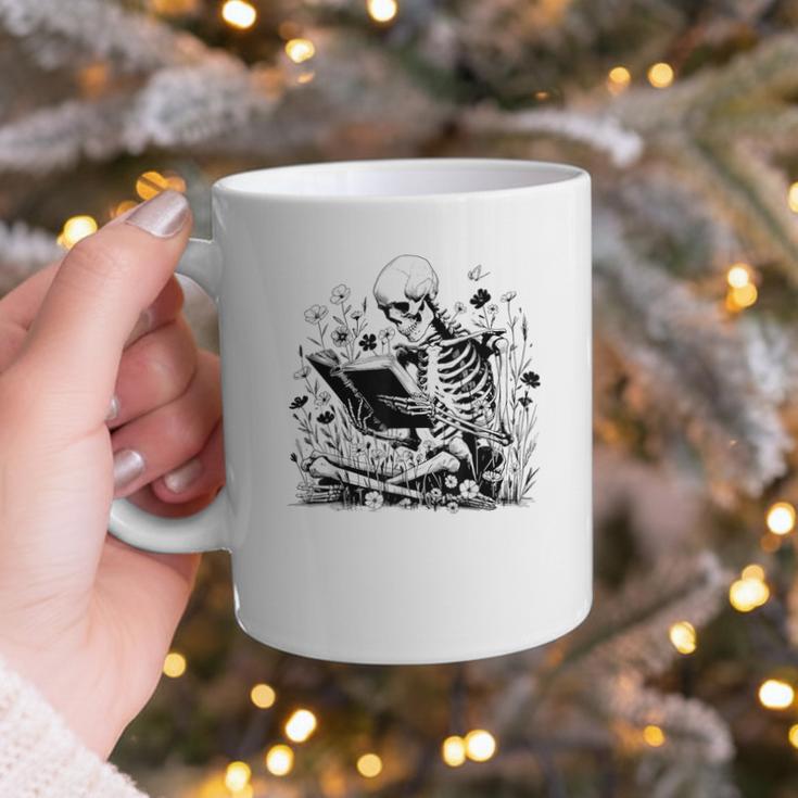 Skeleton Skull Halloween Book Reading Books Lover Teacher Graphic Print Coffee Mug Skeleton Skull Halloween Book Reading Books Lover Teacher Graphic Print Coffee Mug