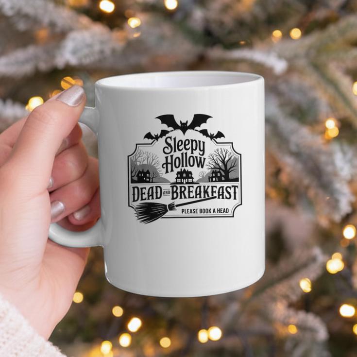 Sleepy Hollow Dead And Breakfast Please Book A Head Graphic Print Coffee Mug