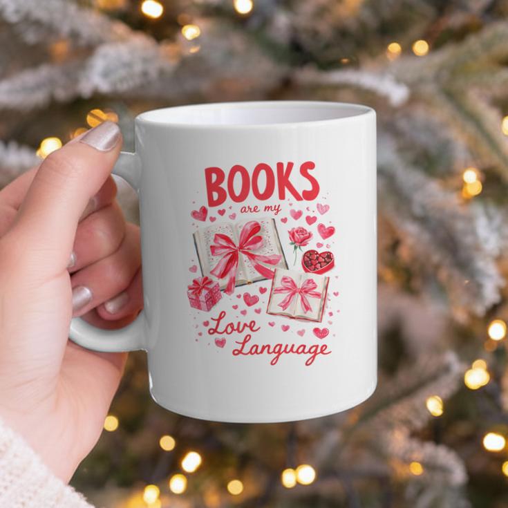 Valentines Book Lover Romance Books Are My Love Language Graphic Print Coffee Mug