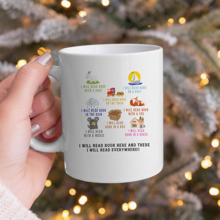 I Will Read Books On A Boat And Everywhere Reading Teachers Graphic Print Coffee Mug