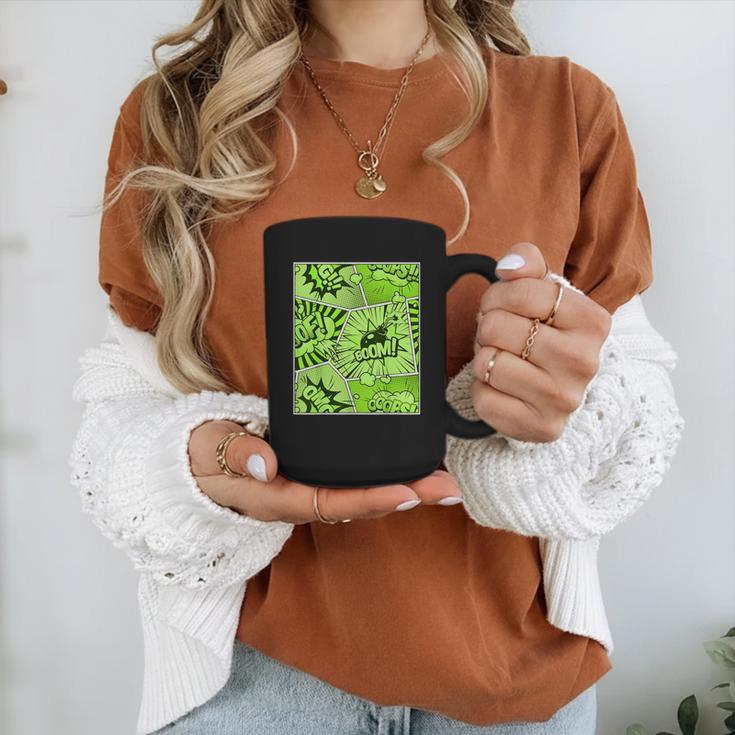 Green Comic Book Green Graphic Graphic Print Coffee Mug Green Comic Book Green Graphic Graphic Print Coffee Mug