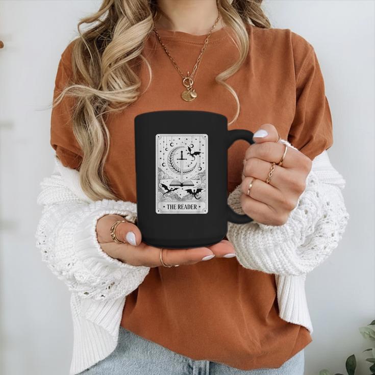 The Reader Tarot Card Bookworm Books Lover Dragon Librarians Graphic Print Coffee Mug