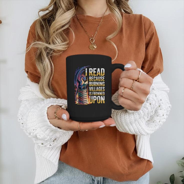 Reading Bookish Dragon Fantasy Graphic Print Coffee Mug