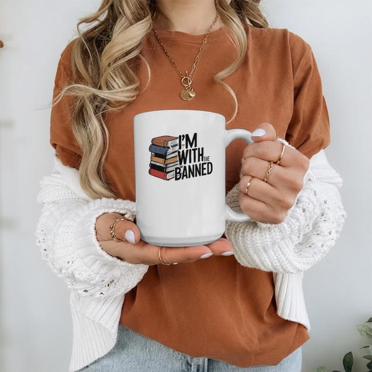 Book Lovers Im With The Banned Books For Reading Librarian Graphic Print Coffee Mug