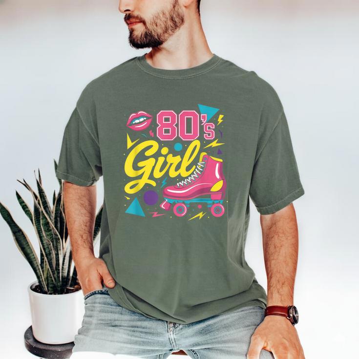 80's Girl Roller Skates Skating Eighties 1980s Nostalgia Men's Comfort Colors T-Shirt