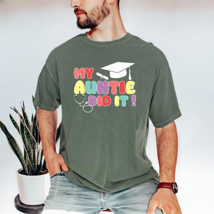 My Auntie Did It Aunt Graduation Nurse Doctor Aunt Graduated Men's Comfort Colors T-Shirt