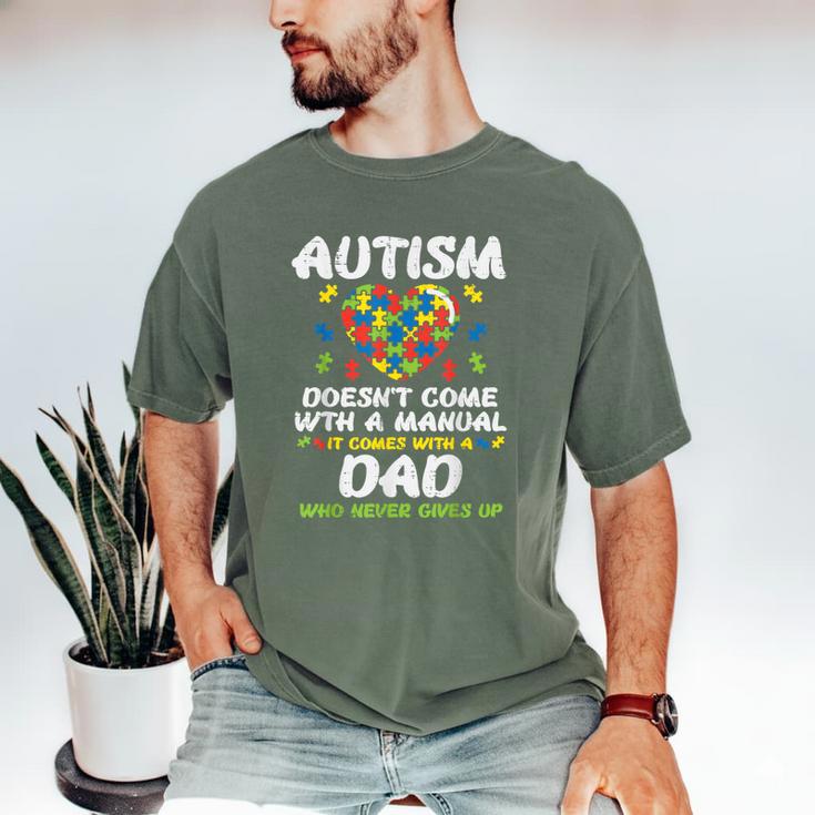 Autism Doesnt Come With Manual Dad Puzzle Awareness Men Men's Comfort Colors T-Shirt