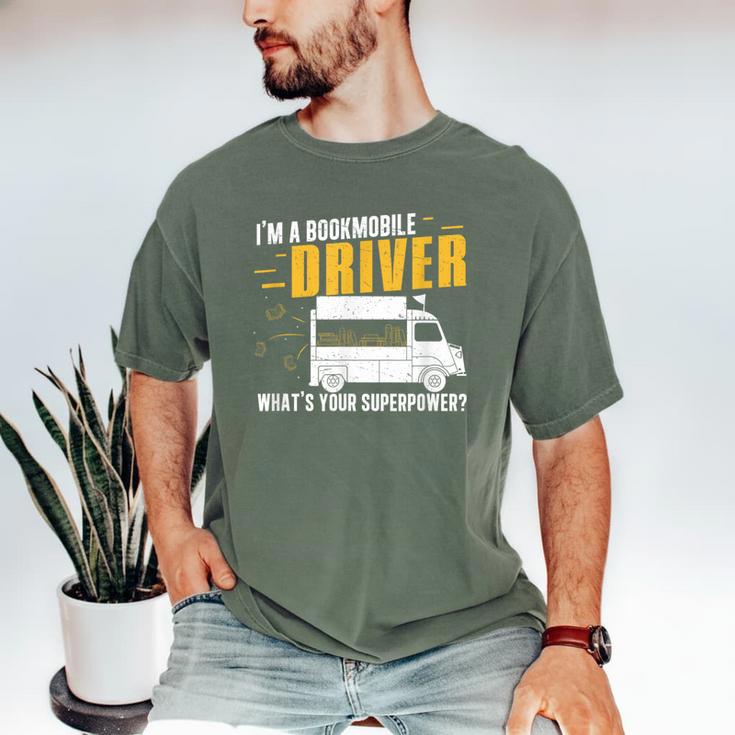 Awesome Bookmobile Driver What's Your Superpower Book Wagon Men's Comfort Colors T-Shirt