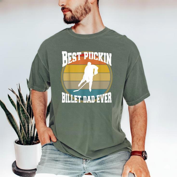 Best Puckin Billet Dad Hockey Men's Comfort Colors T-Shirt