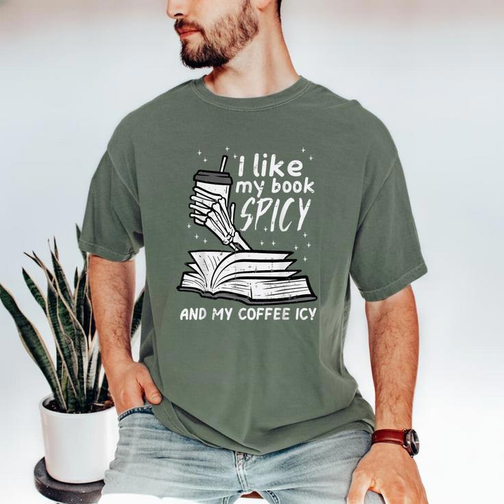 I Like My Book Spicy Read Reading Librarian Men Women Kids Men's Comfort Colors T-Shirt
